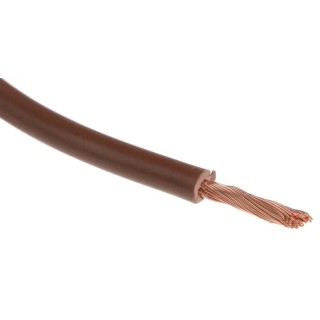 RS PRO 2491X Series Brown 2.5 mm² 13 AWG Hook Up Wire, 50x0.25 mm Strands, 100 m Length, 750 V PVC Jacket 544-1771