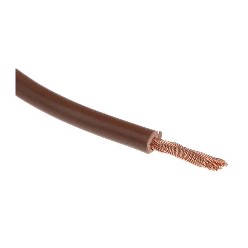 RS PRO 2491X Series Brown 2.5 mm² 13 AWG Hook Up Wire, 50x0.25 mm Strands, 100 m Length, 750 V PVC Jacket 544-1771