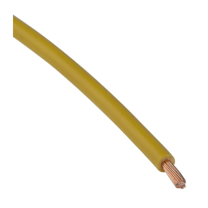 RS PRO 2491X Series Yellow 2.5 mm² Hook Up Wire, 13 AWG, 50x0.25 mm strands, 100 m, Polyvinyl Chloride 544-1822