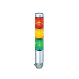 Patlite Signal Tower Buzzer with 3 LED Lights, 24V AC/DC, Direct Mount, Steady Light Effect MPS-302-RYG