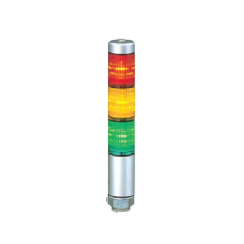 Patlite Signal Tower Buzzer with 3 LED Lights, 24V AC/DC, Direct Mount, Steady Light Effect MPS-302-RYG