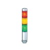 Patlite Signal Tower Buzzer with 3 LED Lights, 24V AC/DC, Direct Mount, Steady Light Effect MPS-302-RYG