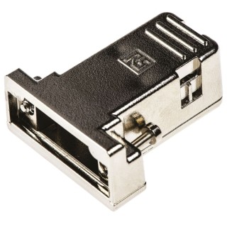 RS PRO ABS Straight D-Sub Backshell, 9 Way, Strain Relief, Nickel Plated Housing 544-4039
