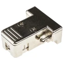 RS PRO ABS Straight D-Sub Backshell, 9 Way, Strain Relief, Nickel Plated Housing 544-4039