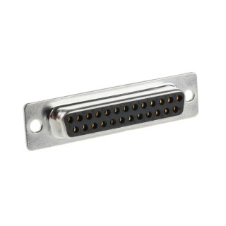 RS PRO 25 Way Straight 2.77 mm Pitch Panel Mount D-Sub Connector, Female, 3.05 mm Through Hole, 5A, 500V 544-3834