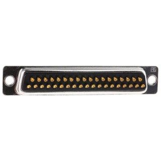 RS PRO 37 Way Straight 2.77 mm Pitch Panel Mount D-Sub Connector, Female, 3.05 mm Through Hole, 5A, 500V 544-3884