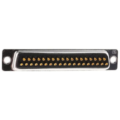 RS PRO 37 Way Straight 2.77 mm Pitch Panel Mount D-Sub Connector, Female, 3.05 mm Through Hole, 5A, 500V 544-3884