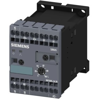 Siemens Multifunction DIN Rail Timer Relay 1-Contact SPDT 24 V dc/ac 0.05 s to 100 h 3RP2005-2AP30