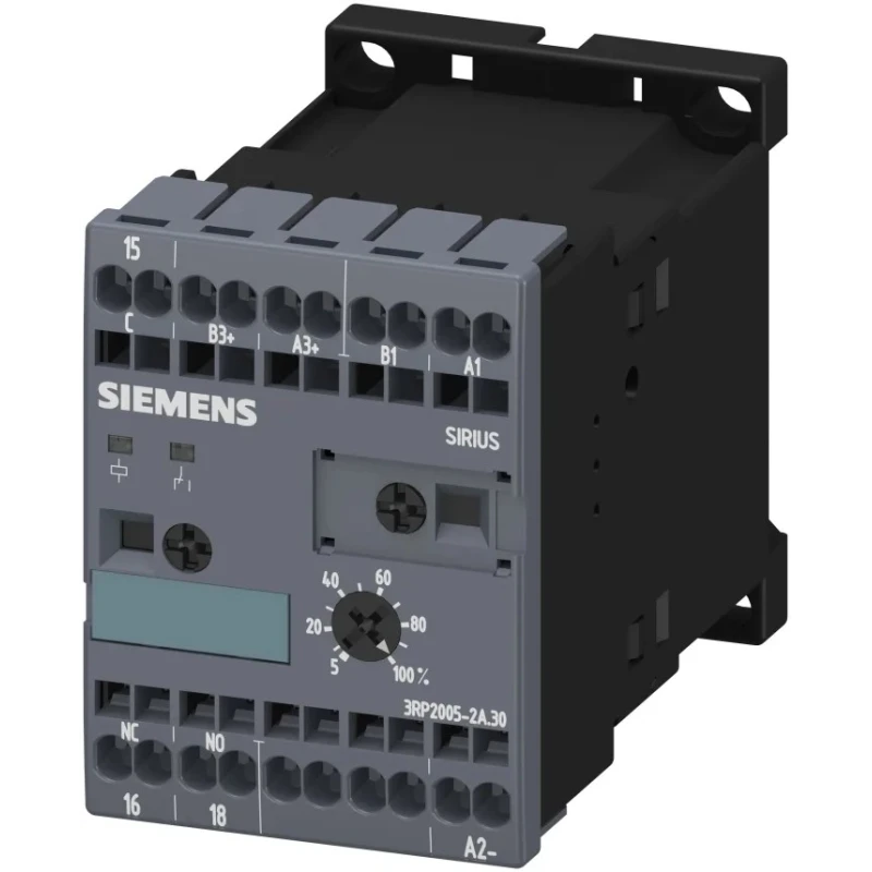 Siemens Multifunction DIN Rail Timer Relay 1-Contact SPDT 24 V dc/ac 0.05 s to 100 h 3RP2005-2AP30