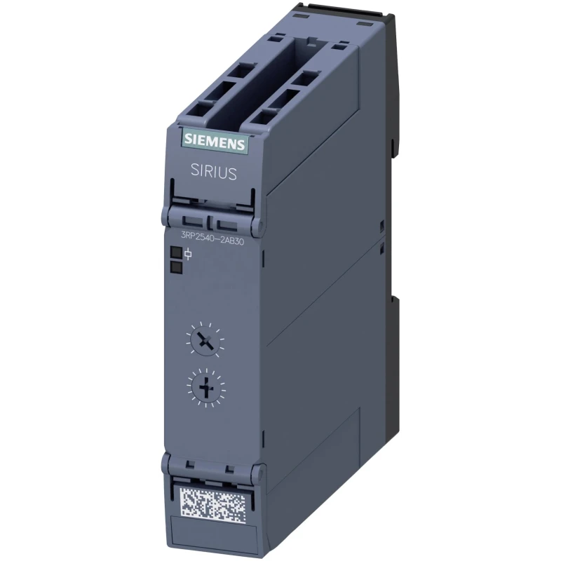 Siemens 3RP25 Series DIN Rail Timer Relay, 1-Contact, 24 V DC/24 V AC, 1 to 20 s and 0.05 to 600 s Time Range 3RP2540-2AB30