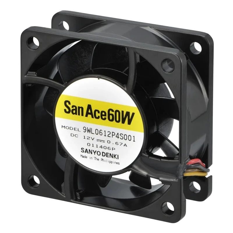 Sanyo Denki San Ace 9WL Series Axial Fan 12V DC 8.04W 670mA Max IP68 60mm x 60mm x 25mm 