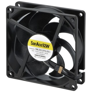 Sanyo Denki San Ace 9WL Series IP68 Waterproof Axial Fan 12V DC 5.04W 420mA 132m³/h 92mm x 92mm x 25.2mm 