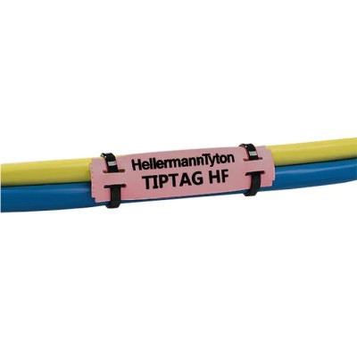 HellermannTyton Red Print Polyolefin Cable Labels 65 mm Width, 190 Per Pack 556-20062 TIPTAG11X65RD-PO-RD