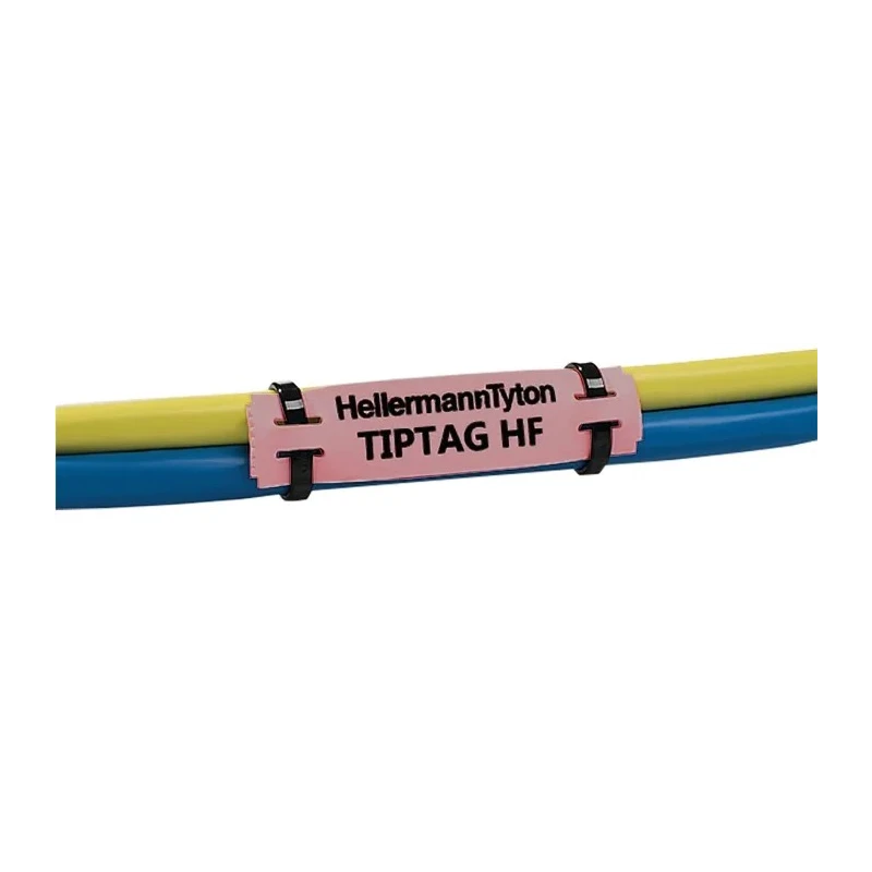 HellermannTyton Red Print Polyolefin Cable Labels 65 mm Width, 190 Per Pack 556-20062 TIPTAG11X65RD-PO-RD