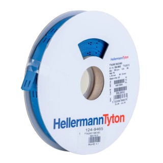 HellermannTyton Durable Polyolefin Blue Background White Print Cable Labels 65 mm Width 556-26502 TTAGMC15BEX65S-PO/MET-BU