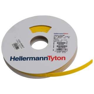 HellermannTyton TIPTAG Series Polyurethane (PUR) Yellow Black Print Cable Labels 100 mm 556-25020 TTAGPU11X100YE-PUR-YE