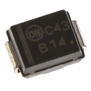 onsemi 40 V 1 A Schottky Diode 2-Pin Surface Mount DO-214AA MBRS140T3G