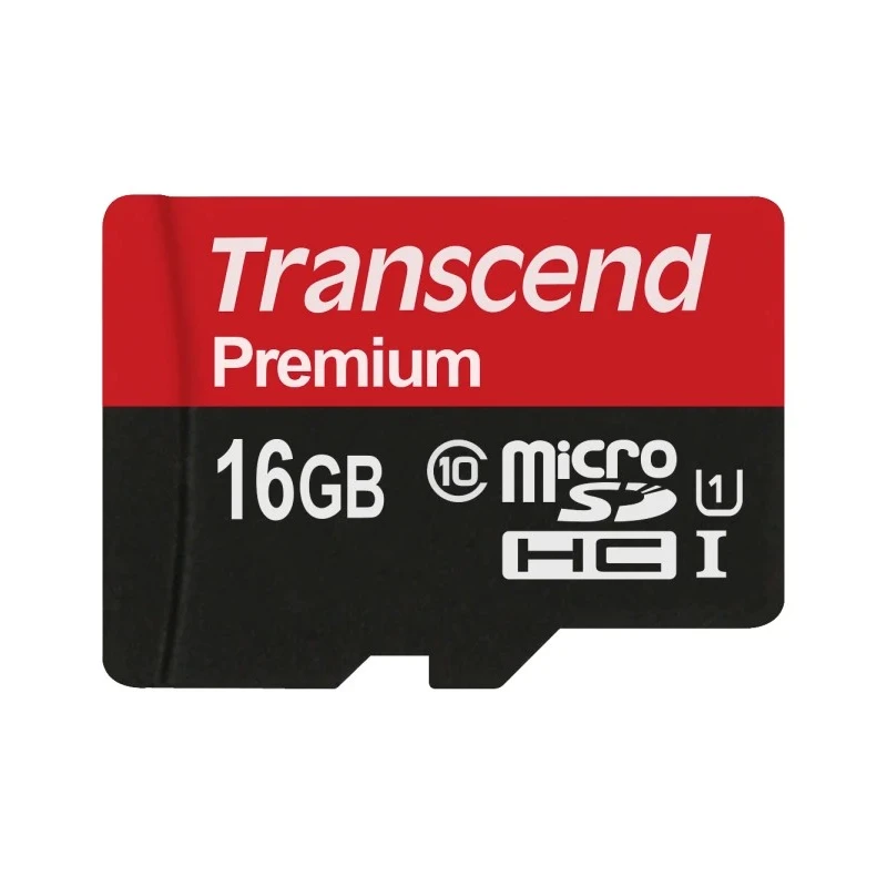 Transcend 16 GB MicroSDHC Memory Card Class 10 UHS-I U1 with Adapter TS16GUSDCU1
