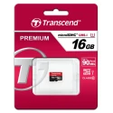 Transcend 16 GB MicroSDHC Memory Card Class 10 UHS-I U1 with Adapter TS16GUSDCU1