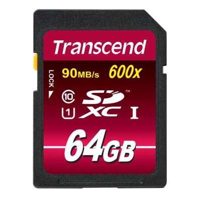 Transcend Ultimate 64 GB SDXC SD Card, UHS 1 U1, Class 10, MLC NAND, 600x Speed Rating TS64GSDXC10U1