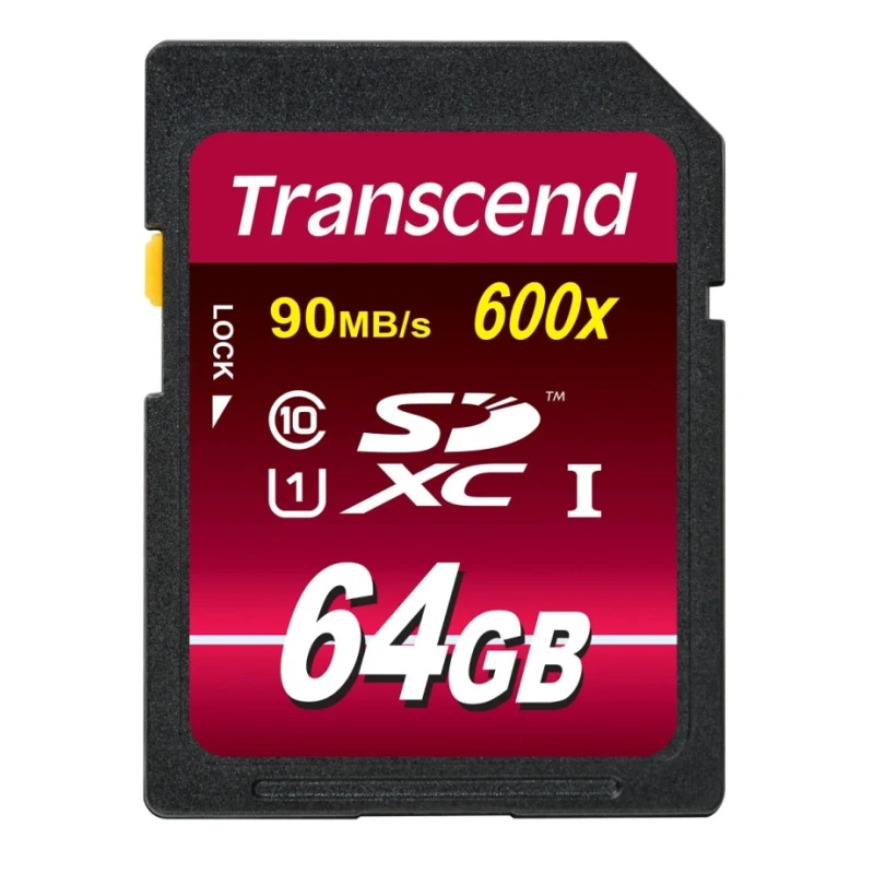 Transcend Ultimate 64 GB SDXC SD Card, UHS 1 U1, Class 10, MLC NAND, 600x Speed Rating TS64GSDXC10U1
