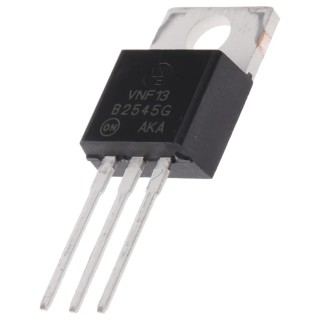 onsemi 45 V 30 A Schottky Barrier Switching Diode 3-Pin TO-220AB MBR2545CTG