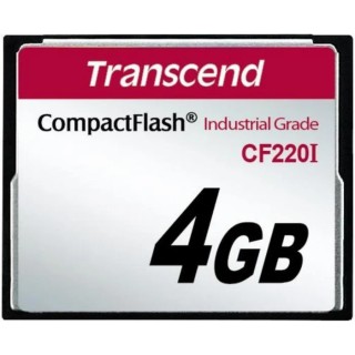 Transcend Compact Flash Industrial Grade 4 GB SLC Compact Flash Card CF220I