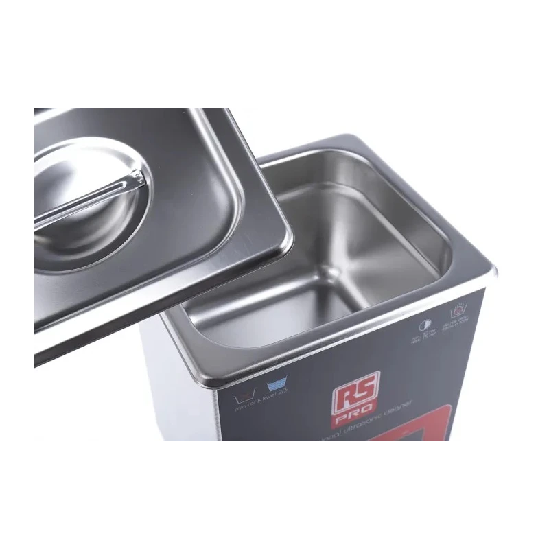 RS PRO High-Performance Ultrasonic Cleaner 2L Stainless Steel Tank 100W 40 KHz Frequency 124-9721