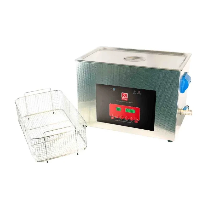 RS PRO Ultrasonic Cleaner 27L Stainless Steel Tank, 500W Ultrasonic Power and Heater Power, 40 KHz Frequency 124-9723