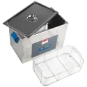 RS PRO Ultrasonic Cleaner 27L Stainless Steel Tank, 500W Ultrasonic Power and Heater Power, 40 KHz Frequency 124-9723