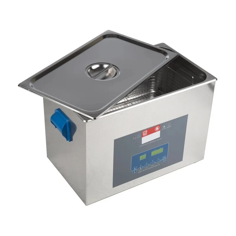 RS PRO Ultrasonic Cleaner 27L Stainless Steel Tank, 500W Ultrasonic Power and Heater Power, 40 KHz Frequency 124-9723