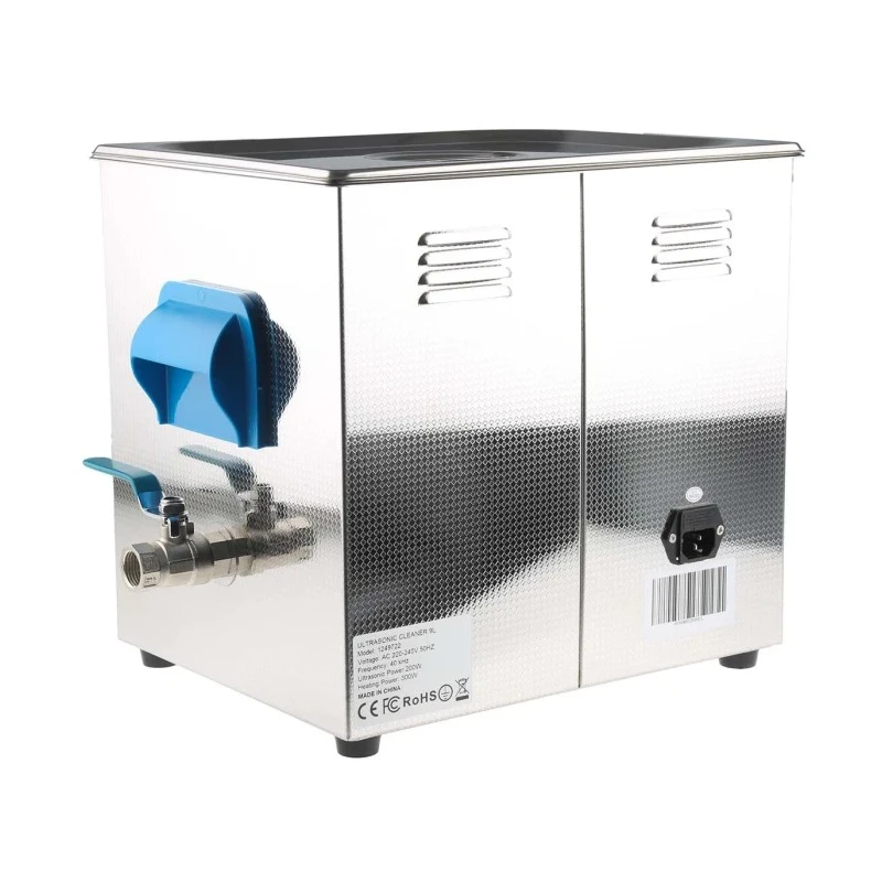 RS PRO Ultrasonic Cleaner Stainless Steel Tank 9L Capacity 300W Heater 200W Ultrasonic Power 40 KHz Frequency 124-9722