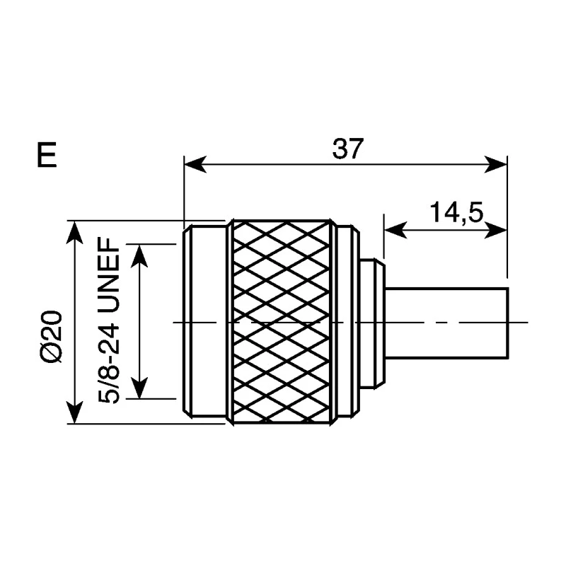 Telegartner N Series 50 Ω Coaxial Connector Cable Male, Straight Body Crimp J01020A0107