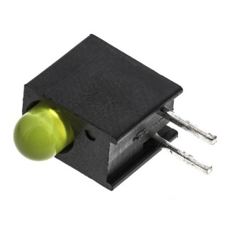 Dialight Yellow Right Angle PCB LED Indicator 5 mm (T-1 3/4), 1 LED 2.1 V Single Colour 551-0307F