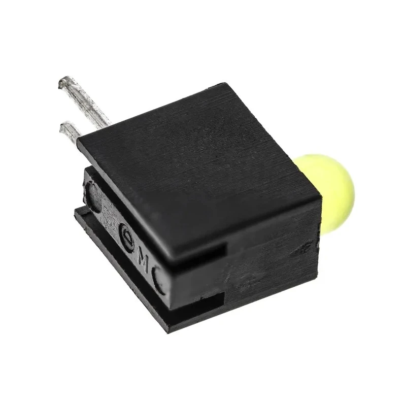 Dialight Yellow Right Angle PCB LED Indicator 5 mm (T-1 3/4), 1 LED 2.1 V Single Colour 551-0307F
