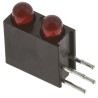 Dialight Red Right Angle PCB LED Indicator 5 mm (T-1 3/4), 2 LEDs, 3 V Single Colour 553-0111F