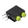 Dialight Yellow Right Angle PCB LED Indicator 5 mm (T-1 3/4), 2 LEDs 3 V Single Colour 553-0133F