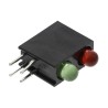 Dialight Green, Red Right Angle PCB LED Indicator 5 mm (T-1 3/4), 2 LEDs 2.2 V Multicolour 553-0212F