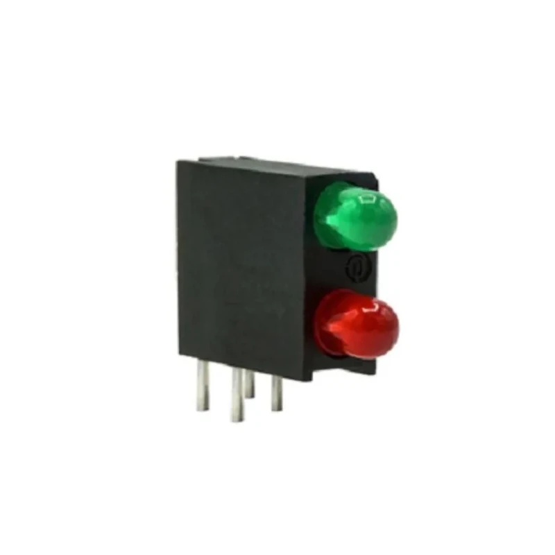 Dialight Green, Red Right Angle PCB LED Indicator 5 mm (T-1 3/4), 2 LEDs 20 V Multicolour 553-0312F