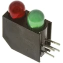 Dialight PCB LED Indicator Bi-Colour Green Red Right Angle 5 mm 2 LEDs 2.55 V 552-0212F