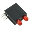 Dialight Red Right Angle PCB LED Indicator 5 mm (T-1 3/4), 2 LEDs 2.2 V Single Colour 553-0211-200F