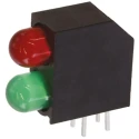 Dialight Red, Green Right Angle PCB LED Indicator 5 mm (T-1 3/4), 2 LEDs, 2 V Multicolour 552-0912F