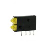 Dialight Yellow Right Angle PCB LED Indicator 5 mm (T-1 3/4), 2 LEDs, 2.1 V, Single Colour 571-0133-100F