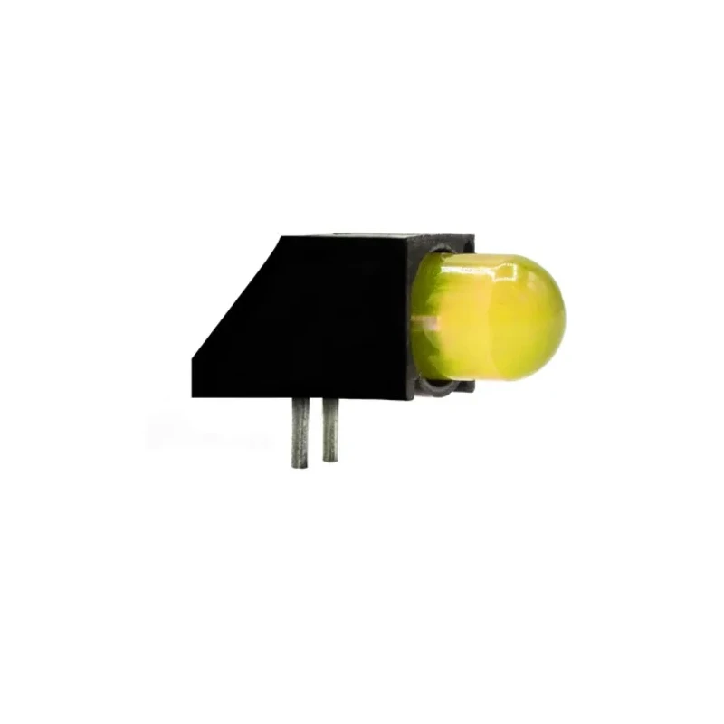 Dialight Yellow Right Angle PCB LED Indicator 5 mm (T-1 3/4), 1 LED, 2.6 V Single Colour 550-2307F
