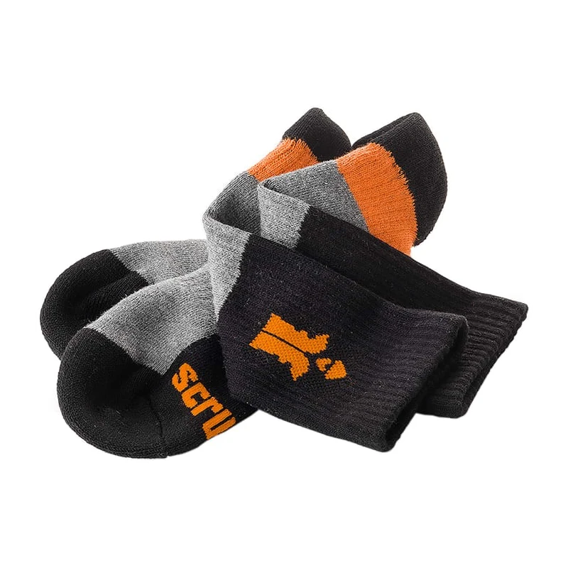 Scruffs Black Trade Socks Pack of 3 Pairs Size 450 to 480 mm (EU 45/48, UK 10/13) Cotton Blend T53548