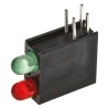 Dialight Red, Green Right Angle PCB LED Indicator 5 mm (T-1 3/4), 2 LEDs 2.8 V Multicolour 553-0112-200F