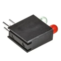 Dialight Red, Green Right Angle PCB LED Indicator 5 mm (T-1 3/4), 2 LEDs 2.8 V Multicolour 553-0112-200F