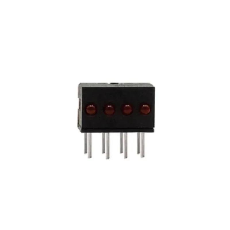 Dialight Red Right Angle PCB LED Indicator 5 mm (T-1 3/4), 4 LEDs, 2 V Single Colour 555-4001F