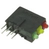 Dialight Green, Red, Yellow Right Angle PCB LED Indicator 5 mm (T-1 3/4), 3 LEDs 2.5 V Multicolour 570-0100-132F
