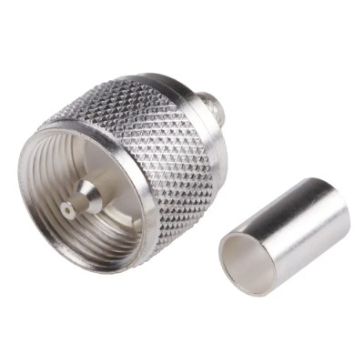 RS PRO Coaxial Connector Cable Male UHF 75 Ω Straight Body Crimp 546-2611